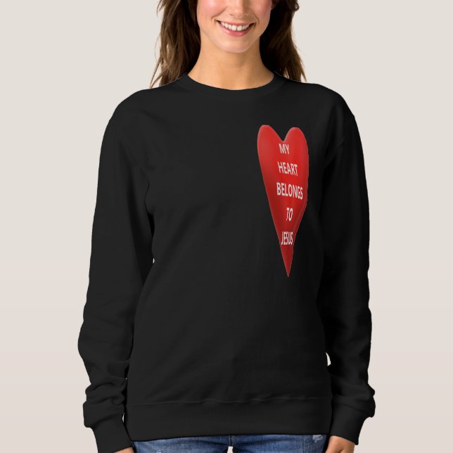Mein Herz gehört Jesus Sweatshirt (Vorderseite)