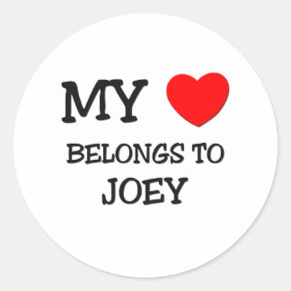Mein Herz gehört Joey Runder Aufkleber