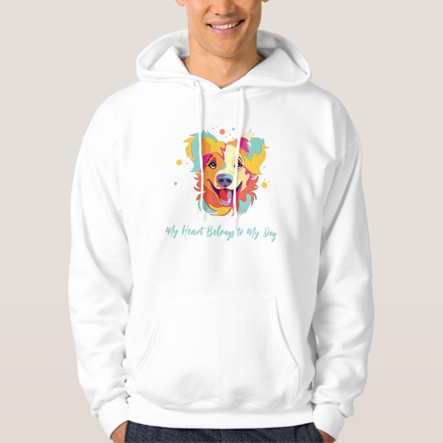 Mein Herz gehört meinem Hund Hoodie (Vorderseite)