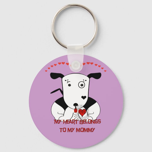 Mein Herz gehört meiner Mama Schlüsselanhänger (Vorderseite)
