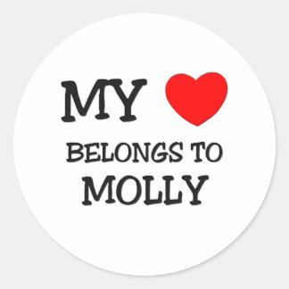 Mein Herz gehört MOLLY Runder Aufkleber