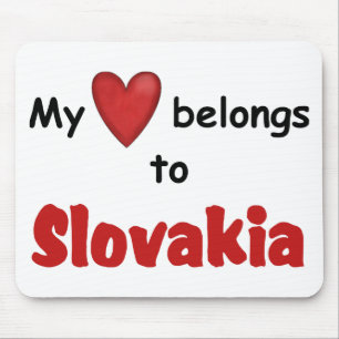 Mein Herz gehört nach Slowakei Mousepad