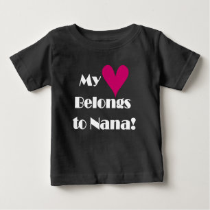 Mein Herz gehört Nana Baby T-shirt