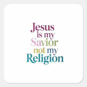 Mein Herz gehört nur Jesus Quadratischer Aufkleber