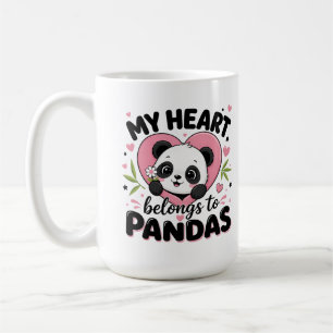 Mein Herz gehört Pandas Süßer Panda-Liebhaber Tier Kaffeetasse
