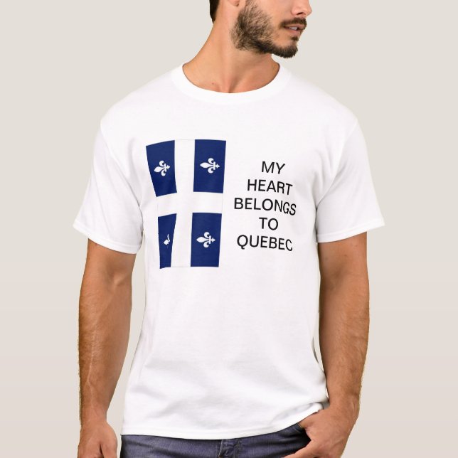 Mein Herz gehört Quebec-Flaggen-T - Shirt (Vorderseite)