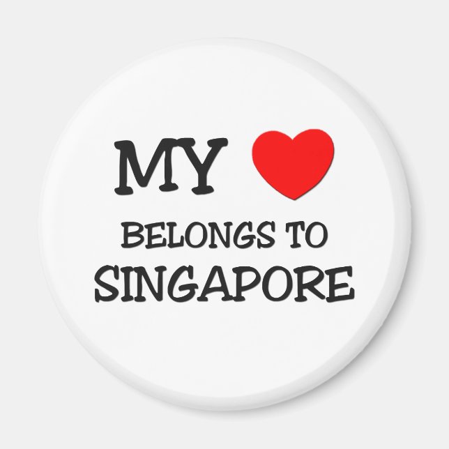 Mein Herz gehört SINGAPORE Magnet (Vorne)