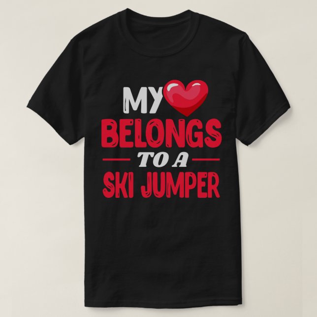 Mein Herz gehört Ski Jumper T-Shirt (Design vorne)