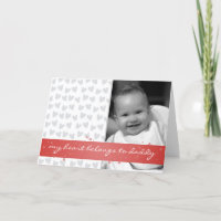 mein Herz gehört Vatiherzen mit rotem Band