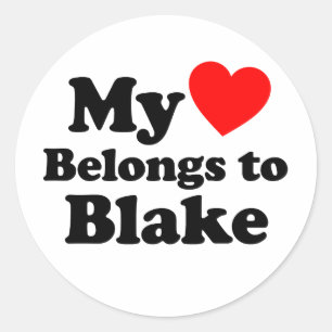 Mein Herz gehört zu Blake Runder Aufkleber