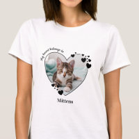 Mein Herz gehört zu Cat Lover Pet Foto T - Shirt