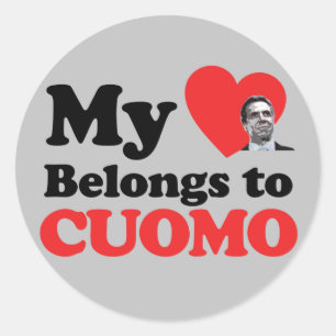 Mein Herz gehört zu Cuomo Runder Aufkleber