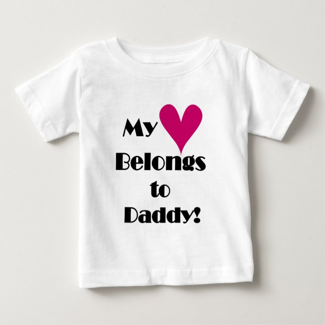 Mein Herz gehört zu Daddy Baby T-shirt (Vorderseite)