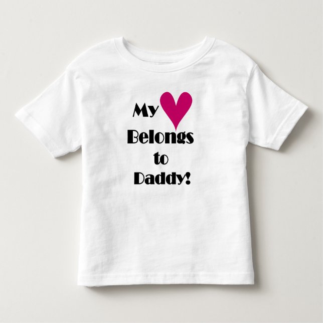 Mein Herz gehört zu Daddy Kleinkind T-shirt (Vorderseite)
