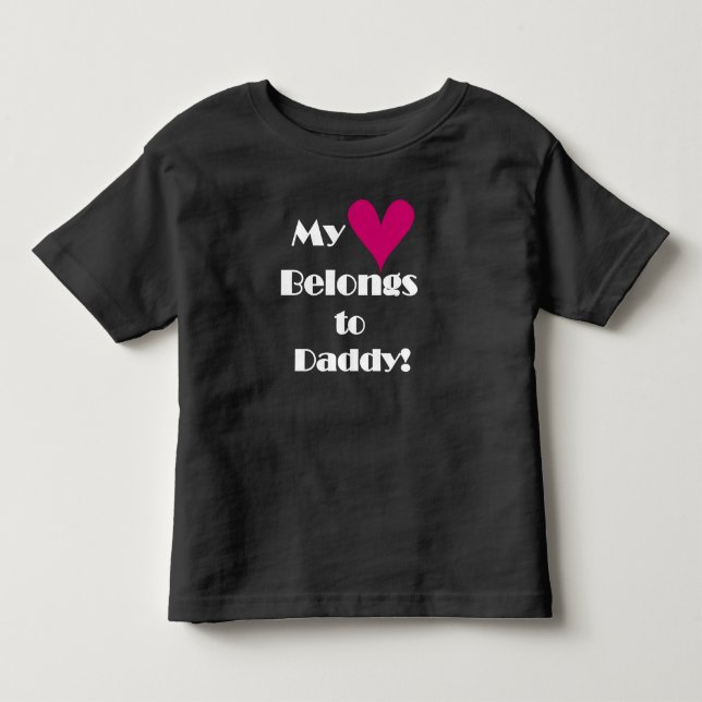 Mein Herz gehört zu Daddy Kleinkind T-shirt (Vorderseite)
