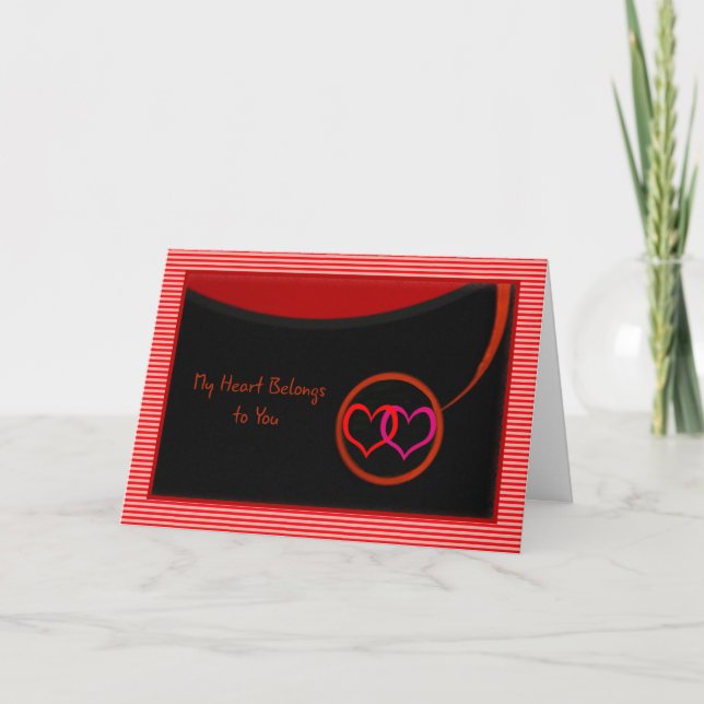 Mein Herz gehört zu deiner Valentinenkarte Karte (Vorderseite)