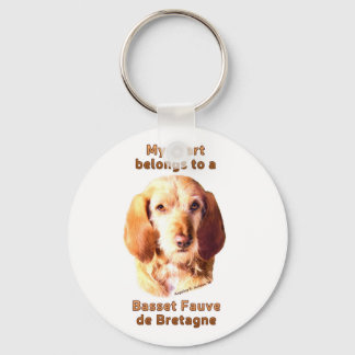 Mein Herz gehört zu einem Basset Fauve de Bretagne Schlüsselanhänger
