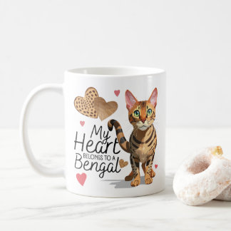Mein Herz gehört zu einer Bengalischen Katze Kaffeetasse