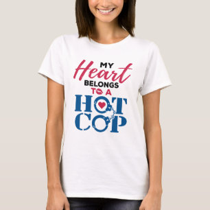 Mein Herz gehört zu einer Polizei-Ehefrau des Hot T-Shirt