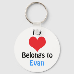 Mein Herz gehört zu Evan Schlüsselanhänger