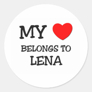 Mein Herz gehört zu LENA Runder Aufkleber