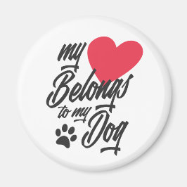 Mein Herz gehört zu meinem Hund Valentine | Magnet