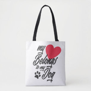 Mein Herz gehört zu meinem Hund Valentine Traget