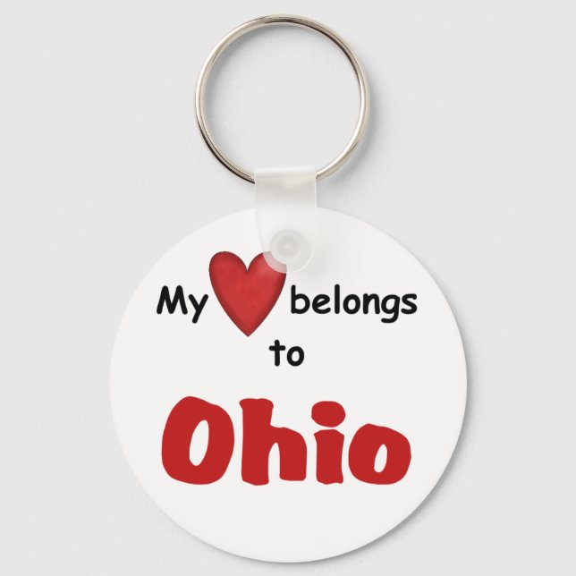 Mein Herz gehört zu Ohio Schlüsselanhänger (Vorderseite)
