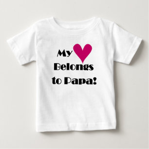 Mein Herz gehört zu Papa Baby T-shirt