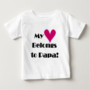 Mein Herz gehört zu Papa Baby T-shirt