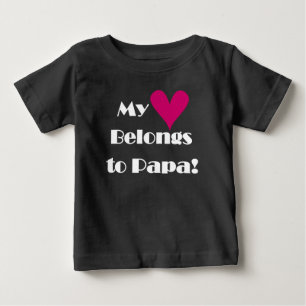 Mein Herz gehört zu Papa Baby T-shirt