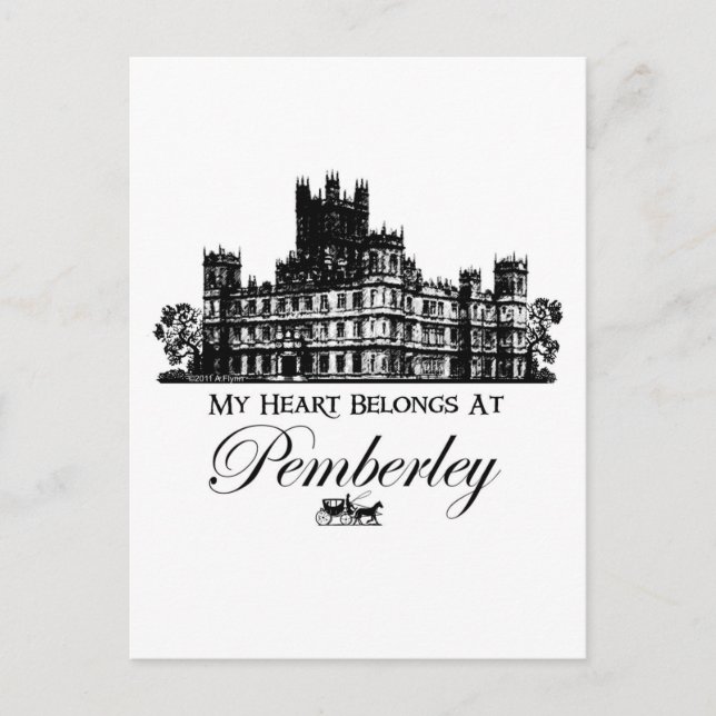 Mein Herz gehört zu Pemberley Postkarte (Vorderseite)