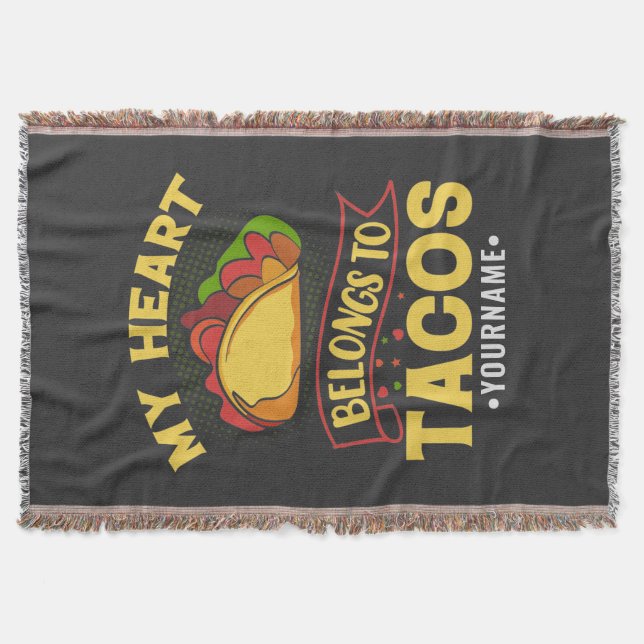 Mein Herz gehört zu Tacos Decke (Vorderseite)