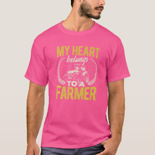 Mein Herz gehört zum Bauer Landwirtschaft Landwirt T-Shirt