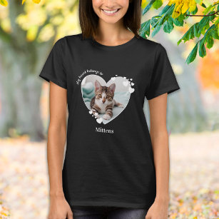 Mein Herz gehört zum Foto Cat Lover T-Shirt