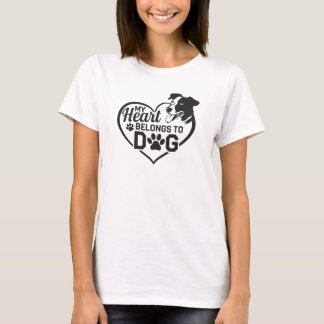 Mein Herz gehört zum Foto von Hunden, die viel zu T-Shirt