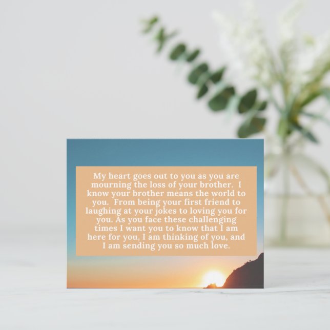 Mein Herz geht dir aus Postkarte (Stehend Vorderseite)