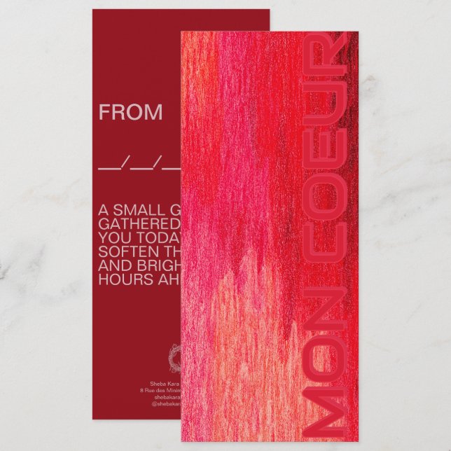 Mein Herz Grußkarte Einladung (Vorne/Hinten)