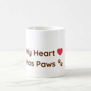 Mein Herz hat Pfoten - Kaffeetasse für Tierliebhab