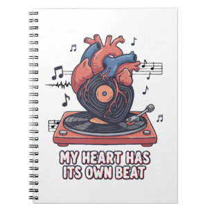 "Mein Herz hat seinen eigenen Schlag" Lustige Viny Notizblock