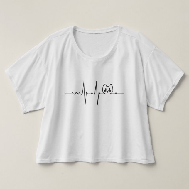 Mein Herz haut für Katze T-Shirt (Design vorne)