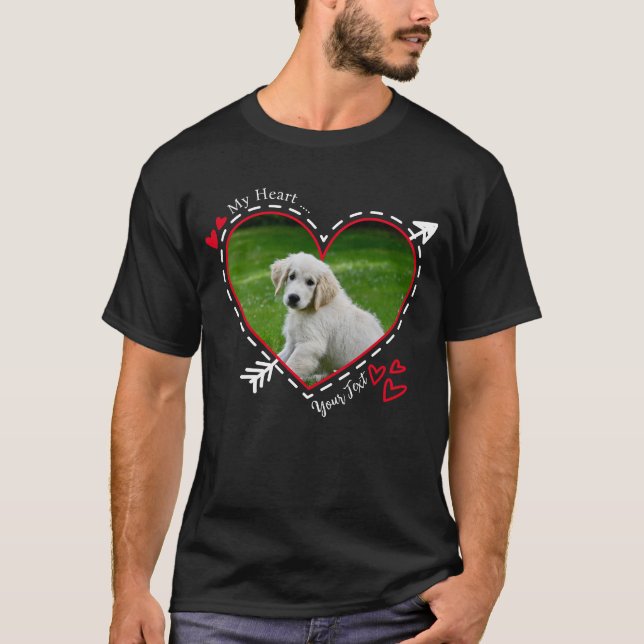 Mein Herz-Hund-Hemd, Custom Lover Pet Foto Tshirt (Vorderseite)