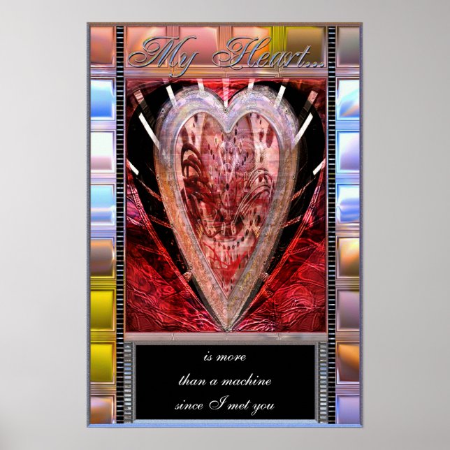 Mein Herz individuell anpassbares Poster (Vorne)