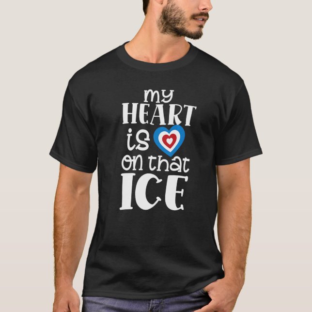 Mein Herz ist auf dem Eiscurler Wintersportkurli T-Shirt (Vorderseite)