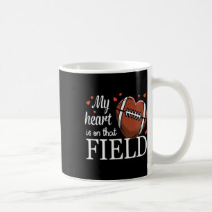 Mein Herz ist auf dem Feld Fußball-Design Kaffeetasse
