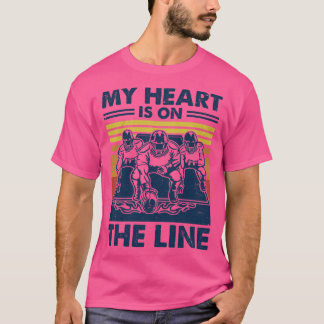 Mein Herz ist auf der Linie Offensive Lineman Vint T-Shirt