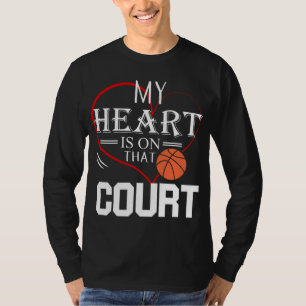 Mein Herz ist auf diesem Court Basketball Mama Vat T-Shirt
