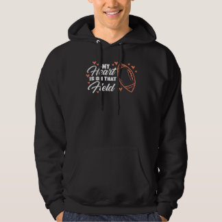 Mein Herz ist auf diesem Feld American Football Sp Hoodie