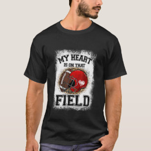 Mein Herz ist auf diesem Feld Fußball Cool Männer T-Shirt