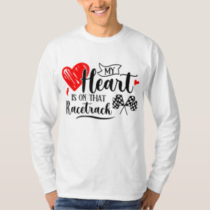 Mein Herz ist auf dieser Rennstrecke Funny Dirt Bi T-Shirt
